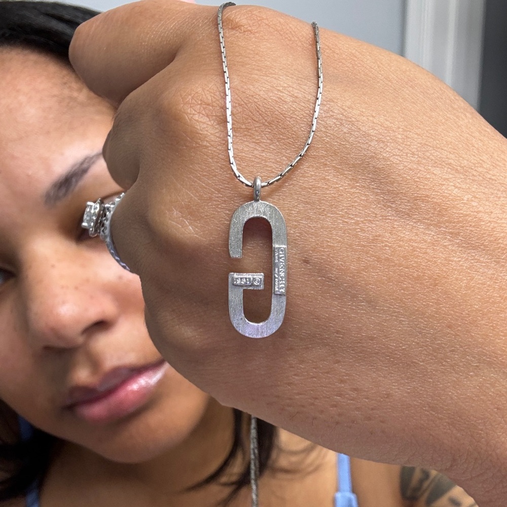 Givenchy Silver and Rhinestone Necklace - Picture 3 of 3